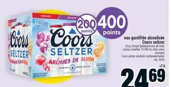 Super C eau gazéifiée alcoolisée Coors seltzer | Coors seltzer alcoholic carbonated water offer