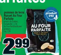 Super C POMMES DE TERRE RUSSET AU FOUR PARFAITE | AU FOUR PARFAITE RUSSET POTATOES offer