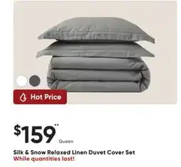 Dormez Vous Silk & Snow Relaxed Linen Duvet Cover Set offer