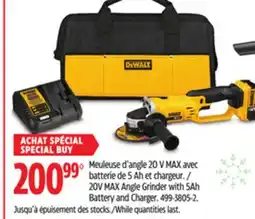 Canadian Tire 20V MAX Angle Grinder with 5Ah Battery and Charger offer