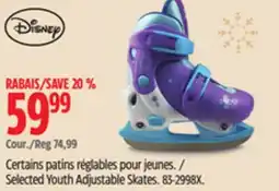 Canadian Tire Disney Selected Youth Adjustable Skates offer