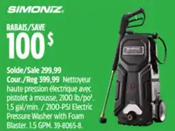 Canadian Tire 2100-PSI Electric Pressure Washer with Foam Blaster offer