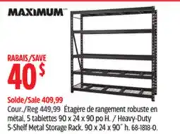 Canadian Tire MAXIMUM Heavy-Duty 5-Shelf Metal Storage Rack offer