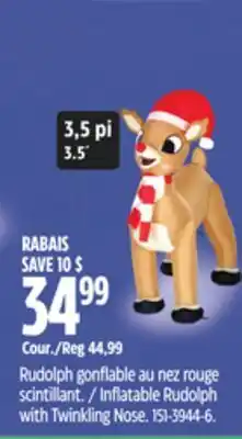 Canadian Tire Inflatable Rudolph with Twinkling Nose offer