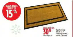 Canadian Tire ForLiving Door Mat, 20 x 48˝ offer