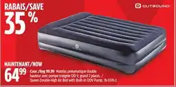 Canadian Tire Outbound Queen Double-High Air Bed with Built-In 120V Pump offer