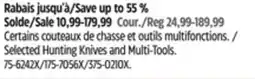 Canadian Tire Selected Hunting Knives and Multi-Tools offer