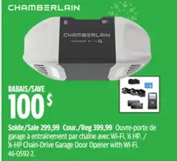 Canadian Tire 1⁄2-HP Chain-Drive Garage Door Opener with Wi-Fi offer