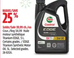Canadian Tire Edge Titanium Synthetic Motor Oil, 5L offer