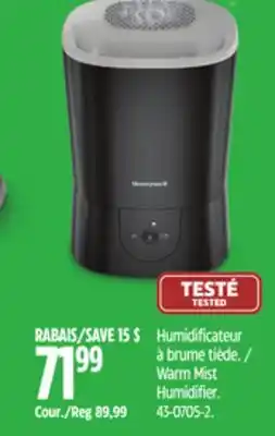 Canadian Tire Warm Mist Humidifier offer