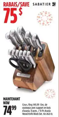 Canadian Tire Wood Knife Block Set offer