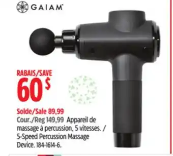 Canadian Tire 5-Speed Percussion Massage Device offer