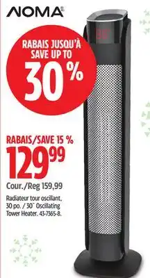 Canadian Tire 30˝ Oscillating Tower Heater offer