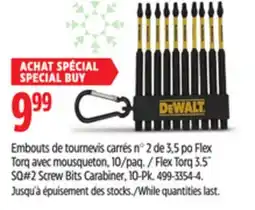 Canadian Tire DEWALT Screw Bits Carabiner offer