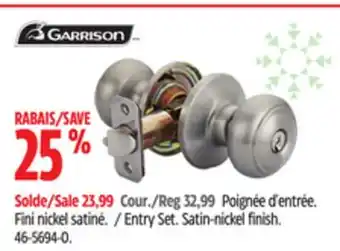Canadian Tire Entry Set offer