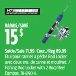 Canadian Tire Fishing Rod Locker with 2 Rod/Reel Combos offer