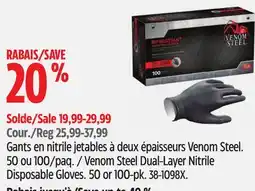 Canadian Tire Venom Steel Dual-Layer Nitrile Disposable Gloves offer