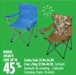Canadian Tire Selected Camping Chairs offer