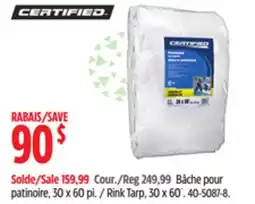 Canadian Tire Certified Rink Tarp, 30 x 60´ offer