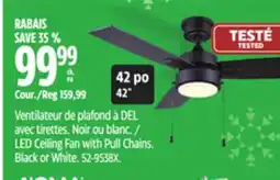 Canadian Tire LED Ceiling Fan with Pull Chains offer