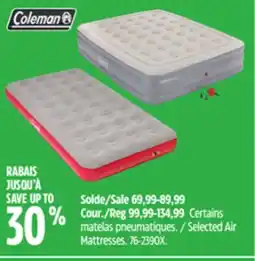 Canadian Tire Selected Air Mattresses offer