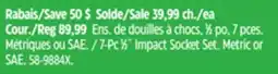 Canadian Tire 7-Pc 1⁄2˝ Impact Socket Set. Metric or SAE offer