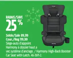 Canadian Tire Harmony High-Back Booster Car Seat with Latch offer