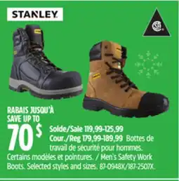 Canadian Tire Men's Safety Work Boots offer
