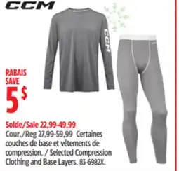 Canadian Tire Selected Compression Clothing and Base Layers offer