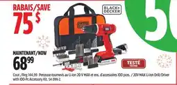 Canadian Tire 20V MAX Li-Ion Drill/Driver with 100-Pc Accessory Kit offer