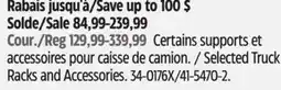 Canadian Tire Selected Truck Racks and Accessories offer