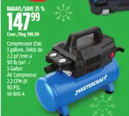 Canadian Tire MASTERCRAFT 3-Gallon Air Compressor offer