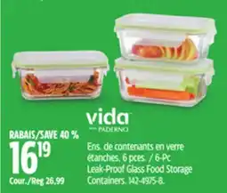 Canadian Tire 6-Pc Leak-Proof Glass Food Storage Containers offer