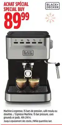 Canadian Tire BLACK+DECKER Espresso Machine offer