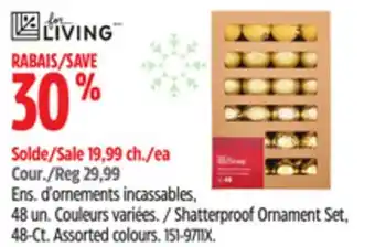 Canadian Tire Shatterproof Ornament Set, 48-Ct offer