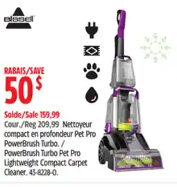 Canadian Tire BISSELL PowerBrush Turbo Pet Pro Lightweight Compact Carpet offer