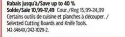 Canadian Tire MASTER Chef Selected Cutting Boards and Knife Tools offer