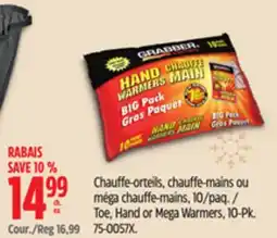 Canadian Tire Toe, Hand or Mega Warmers, 10-Pk offer