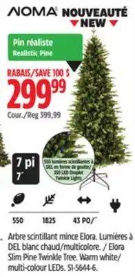 Canadian Tire Elora Slim Pine Twinkle Tree offer