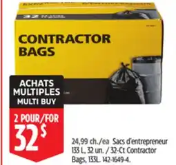 Canadian Tire 32-Ct Contractor Bags, 133L offer