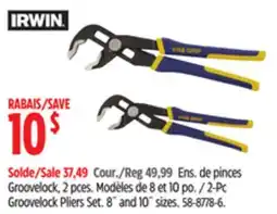 Canadian Tire 2-Pc Groovelock Pliers Set offer