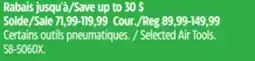 Canadian Tire Selected Air Tools offer