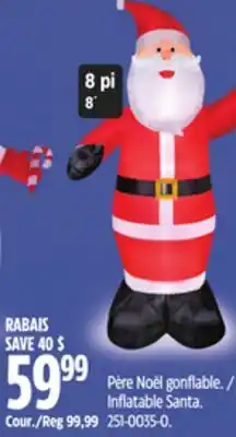 Canadian Tire Inflatable Santa offer