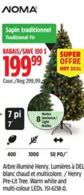Canadian Tire NOMA Henry Pre-Lit Tree offer