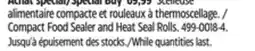 Canadian Tire Compact Food Sealer and Heat Seal Rolls offer