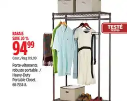 Canadian Tire TYPE A Heavy-Duty Portable Closet offer