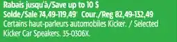 Canadian Tire Kicker Selected Kicker Car Speakers offer
