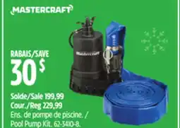 Canadian Tire Mastercraft Pool Pump Kit offer