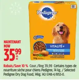 Canadian Tire Pedigree Selected Pedigree Dry Dog Food offer