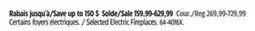 Canadian Tire CANVAS Selected Electric Fireplaces offer